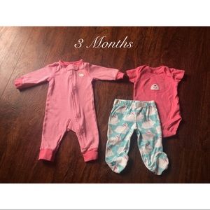 🐰 3 Month Carter’s Baby Girl Outfit Bundle